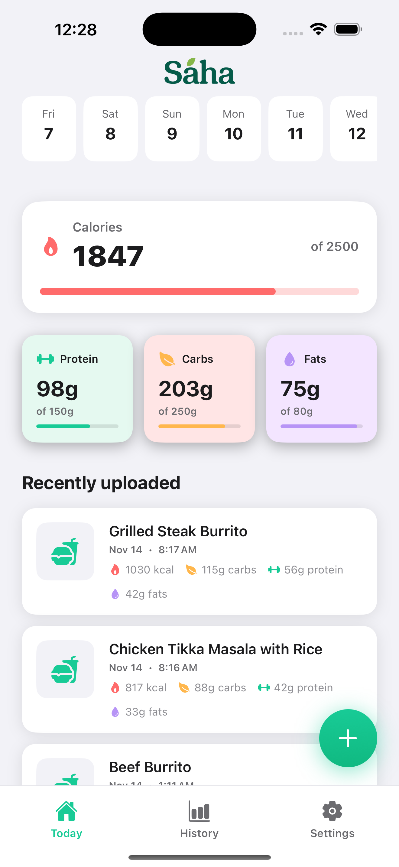 Saha App - Dashboard